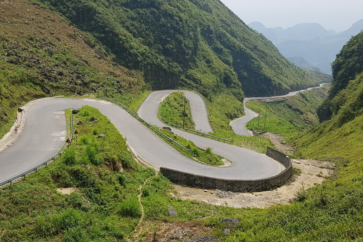 Scenic view of the Happiness Road in Ha Giang