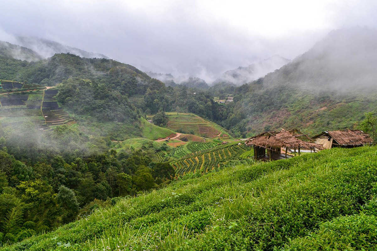 Scenic view of Chiang Mai under partly cloudy skies in October