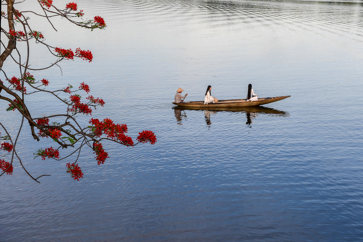 A scenic view of the Perfume River under soft December light