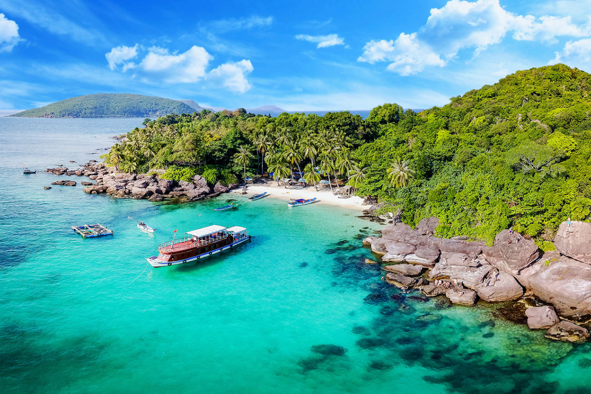 Lush Greenery in Con Dao During Rainy Season