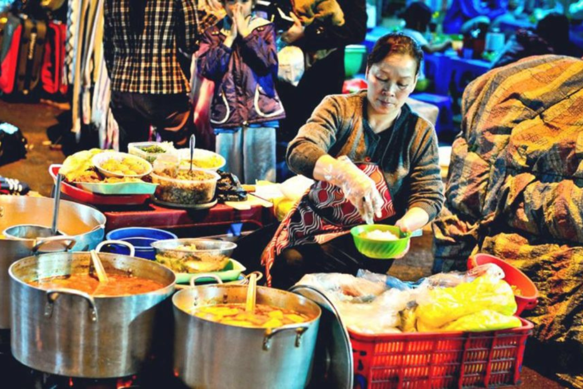 Food options at Dalat Night Market