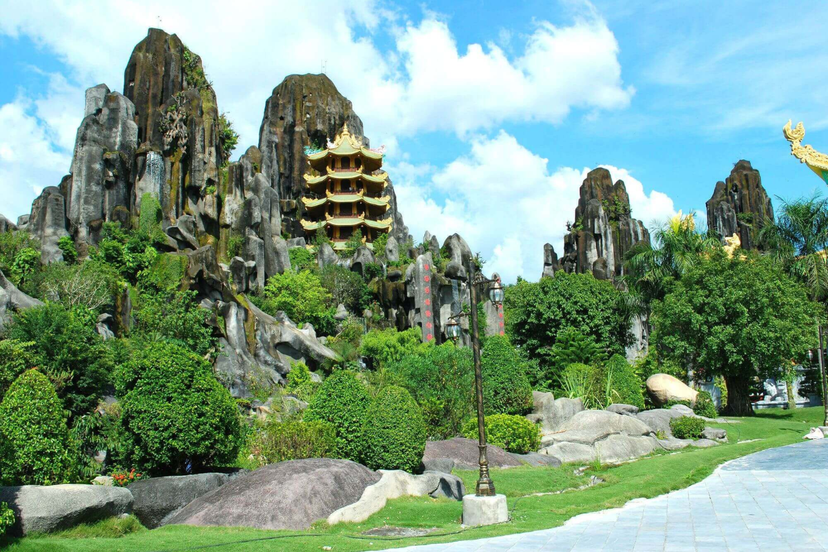 The beautiful Marble Mountains in Da Nang, Vietnam