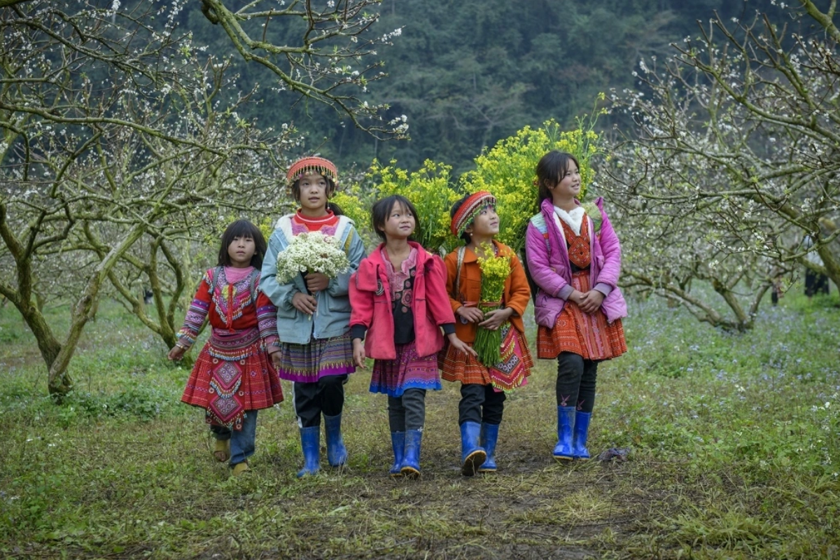 Children in Moc Chau plateau 