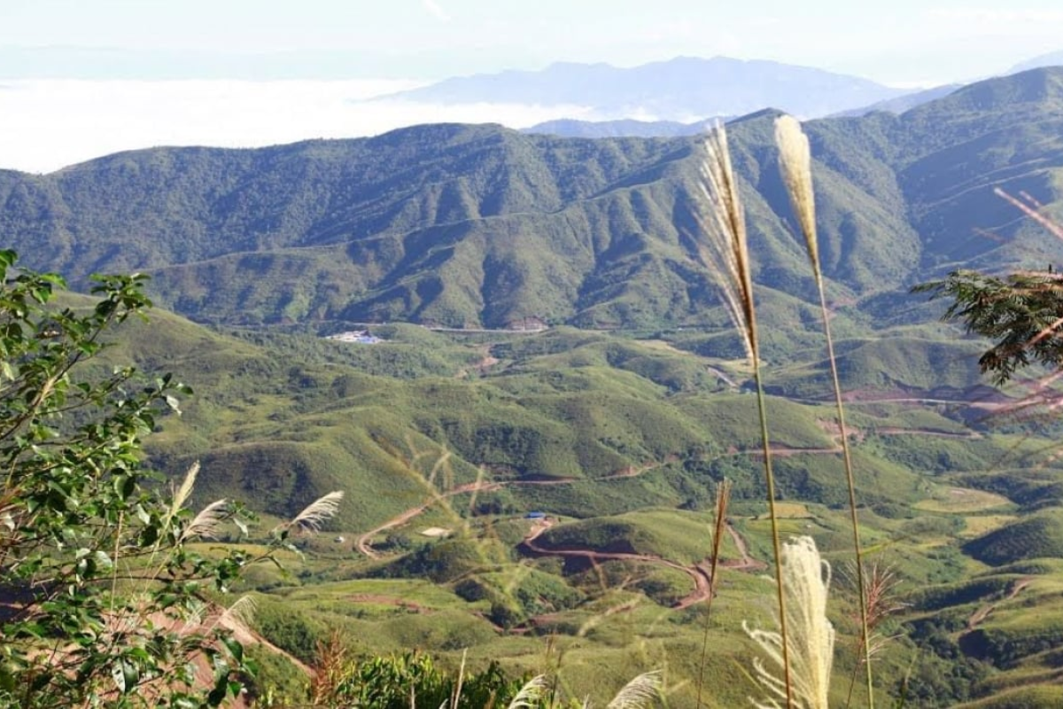 Muong Nhe's green hills and terraced fields