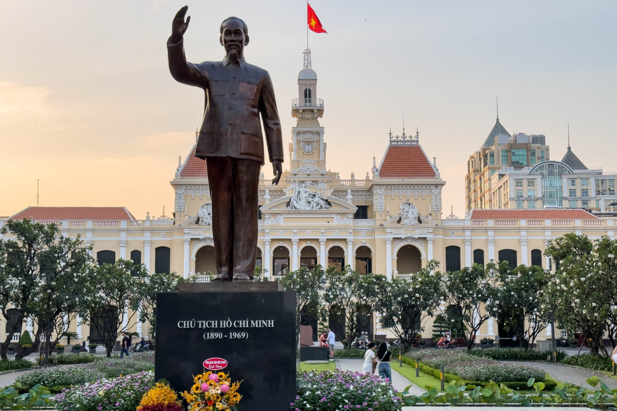 View of Saigon under sunny March skies