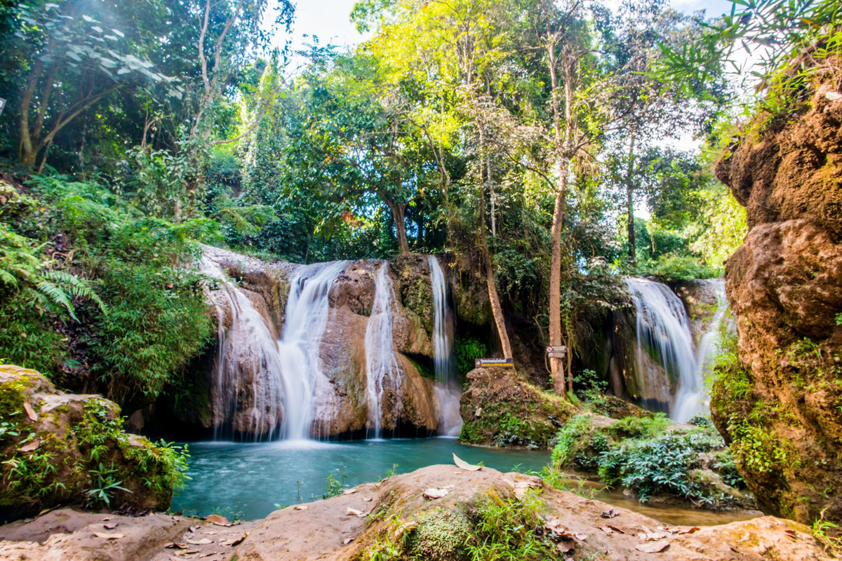 Waterfall in Khao Sok National Park in July
